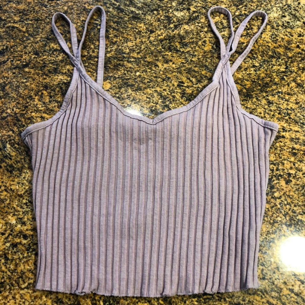 Charlotte Russe double strapped cropped tank